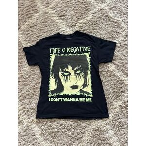 Type O Negative I Don't Wanna Be Me Band T-Shirt Black Green Large